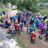 Ráno se začalo snídaní pod hradbami a hurá do tábora na další soutěž.